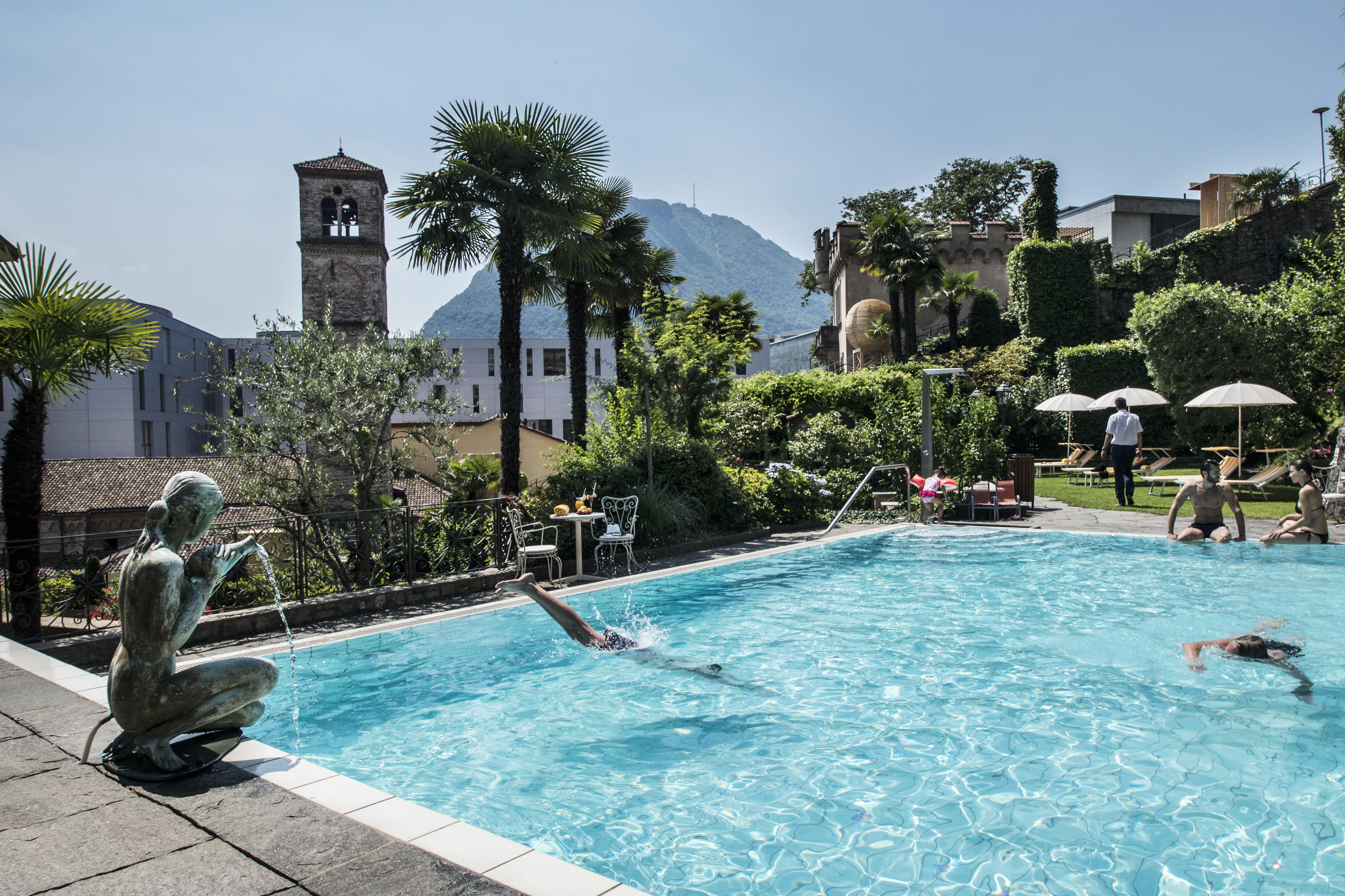 国际奥拉克历史湖畔酒店 盧加諾 外观 照片